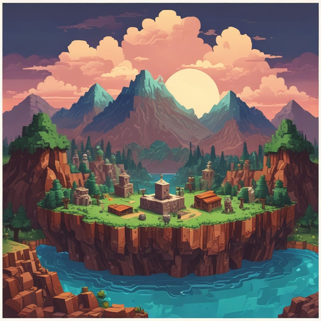 Pixel art Minecraft server logo